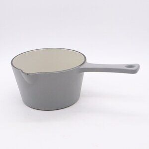 Pampered Chef Enameled Cast Iron Milk Pan #100630 Small Pot Saucepan 1 Quart